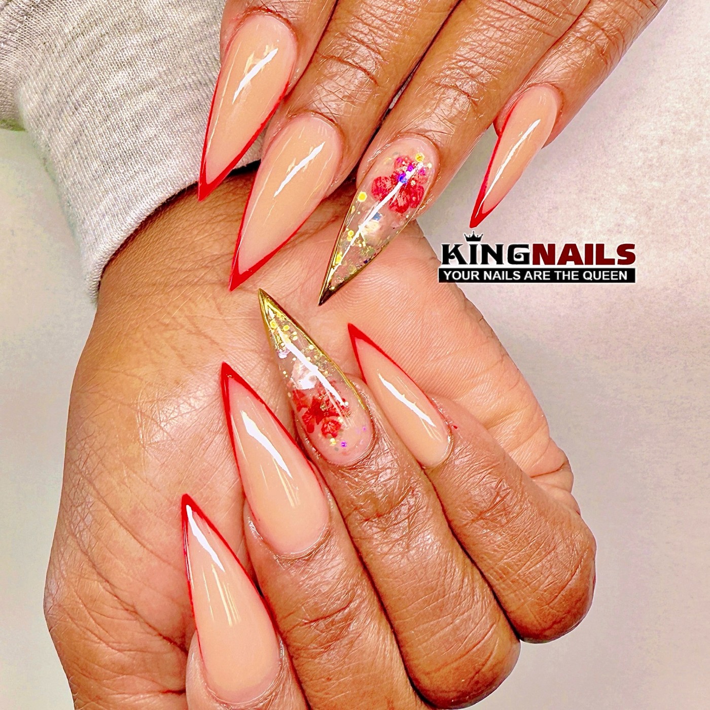 Stlitle nails french tip king nails